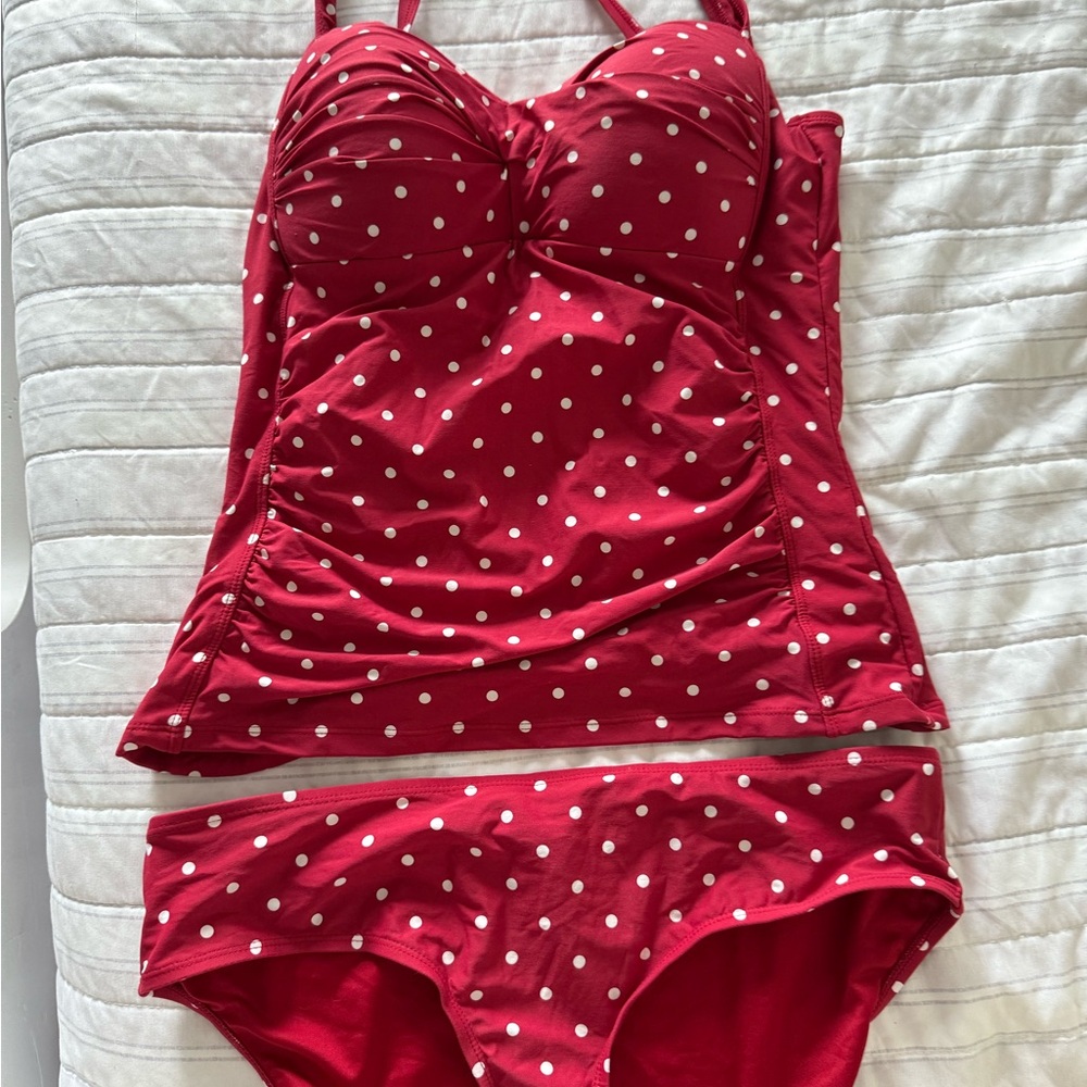 Red Polka Dot Swimsuit